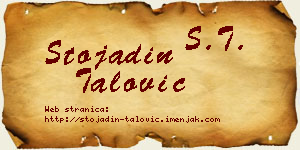 Stojadin Talović vizit kartica
